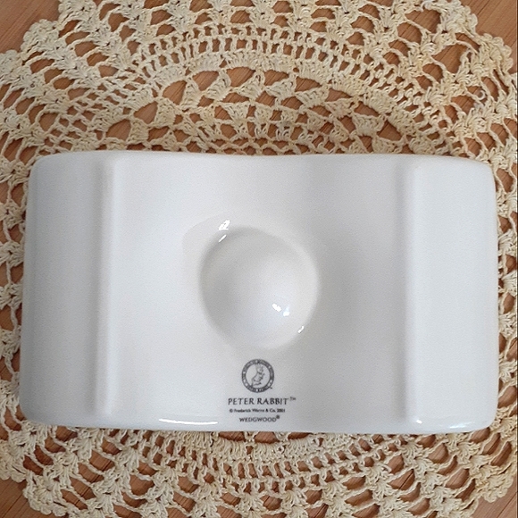 👉*RARE VINTAGE* WEDGWOOD BEATRIX POTTER PETER RABBIT CHILDS SNACK TRAY ~7x4 - Picture 6 of 8